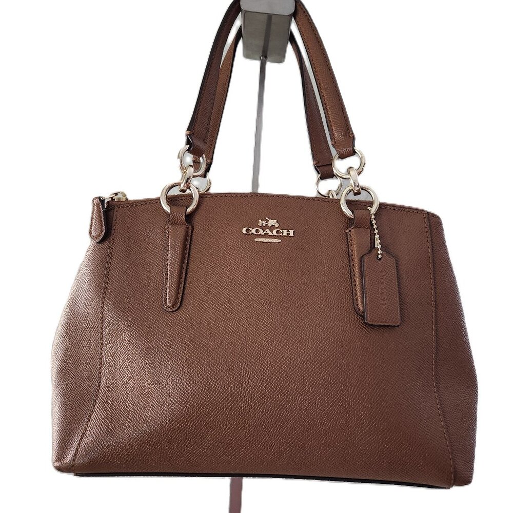Like New Coach Christie Carryall Brown Leather Shoulder Bag